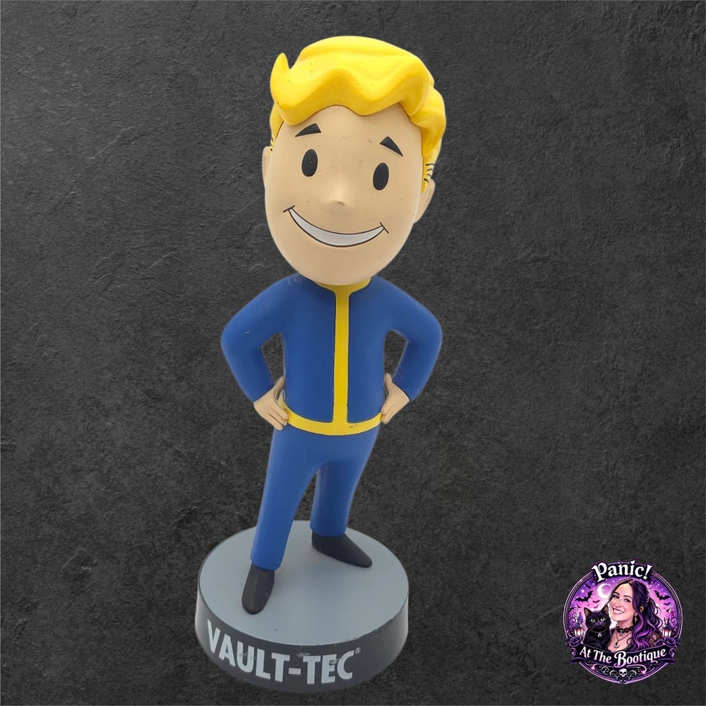 Bethesda Fallout Vault Boy Bobblehead Vault 111 Blue Yellow Gaming Figure 5"